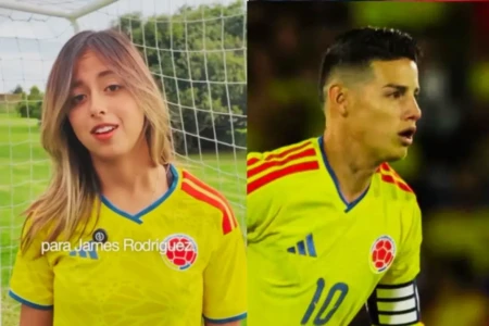 Ignorada por James Rodríguez, filha do presidente da Colômbia minimiza constrangimento (Foto: Reprodução)