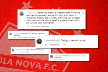 ‘Desliga do secador, moxé’: torcida vai à loucura com boa fase do Vila (Foto: Mais Goiás)