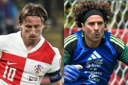 Luka Modric e Guillermo Ochoa, dois dos jogadores mais velhos da Copa (Fotos: Instagram)