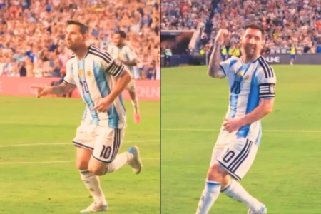Messi volta à Argentina e marca gol no segundo toque na bola (Foto: Instagram)