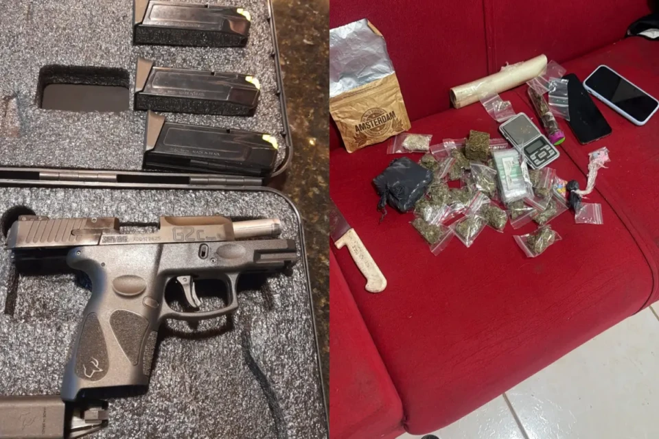 Imagem dos materiais apreendidos