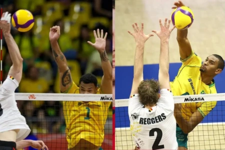 Com mão fechada, Darlan lidera Brasil em vitória contra Bélgica no vôlei (Foto: CBV)