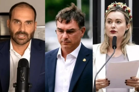 Eduardo defende deputada Júlia Zanatta como vice na chapa de Flávio Bolsonaro Zanatta levou bebê de 4 meses para motim bolsonarista na Câmara