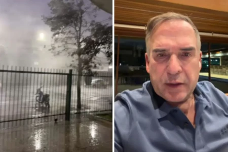 Chuva assusta Goiânia; Mabel pede para que fiquem em casa (Foto: Reprodução)