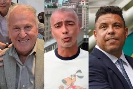Zico, Romário e Ronaldo pressionam para Endrick ser escalado (Fotos: Instagram)