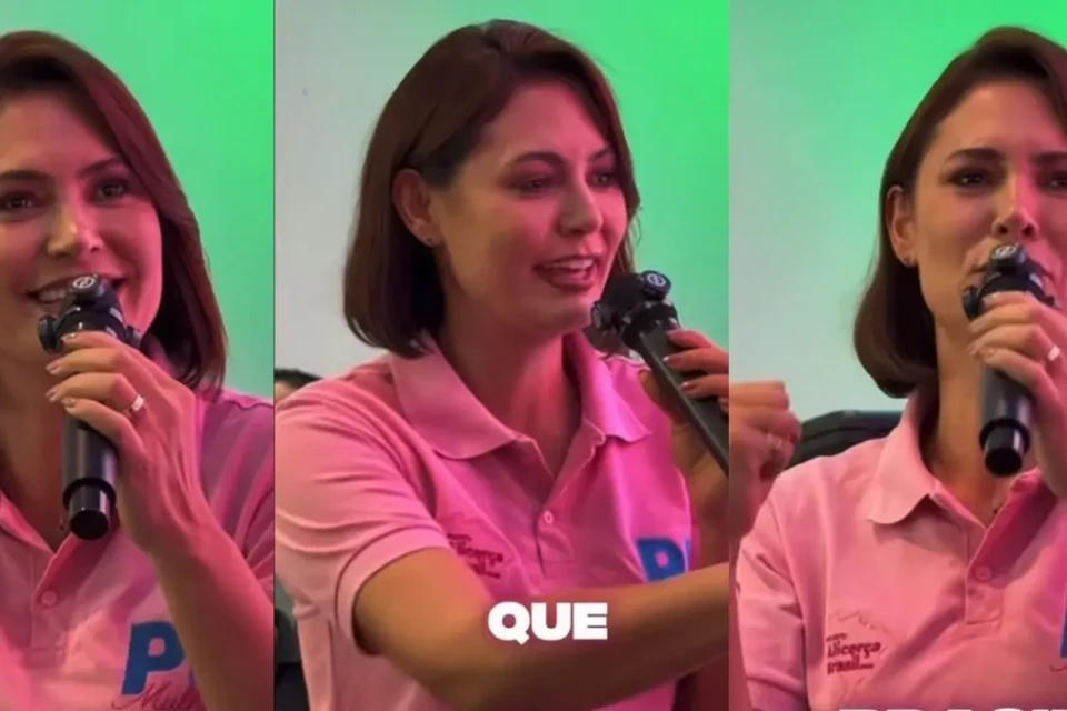 Em Goiânia, Michelle Bolsonaro defende "política com feminilidade, não com feminismo"; veja vídeo