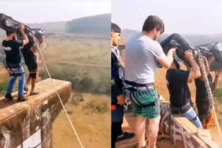 Vídeo: instrutor que atirou jovem sem corda morte na Ponte do Esqueleto: Desovando corpo morte de Maria Eduarda Rodrigues, em Limeira
