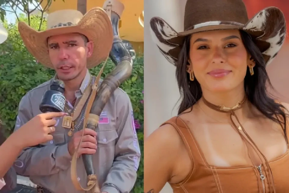 Serjão Berranteiro faz pedido para Ana Castela e cantora responde; vídeo Sertaneja é uma das atrações da Romaria do Divino Pai Eterno de 2026