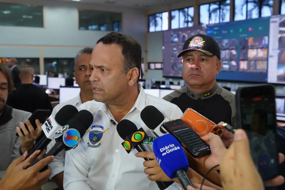 Imagem registrada durante a coletiva