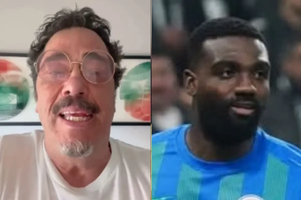 Casagrande e o atacante da seleção do Haiti Frantzdy Pierrot (Fotos: Instagram)