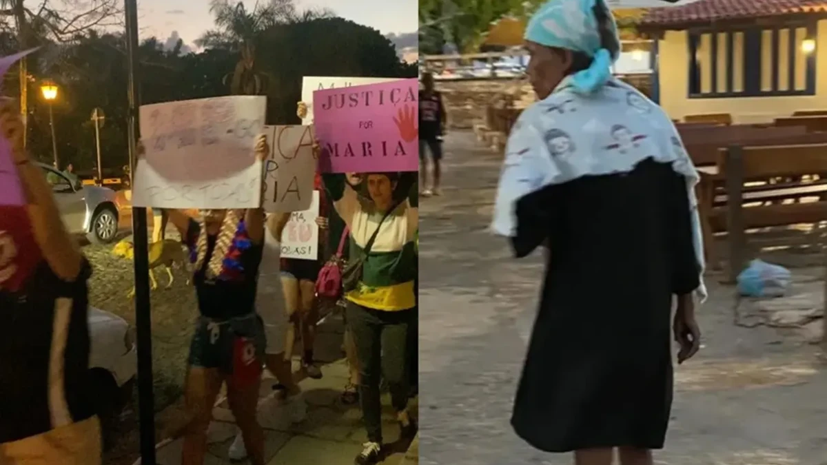 Vídeo: manifestação cobra justiça para idosa agredida por empresário em Pirenópolis Vítima precisou ser internada em UTI