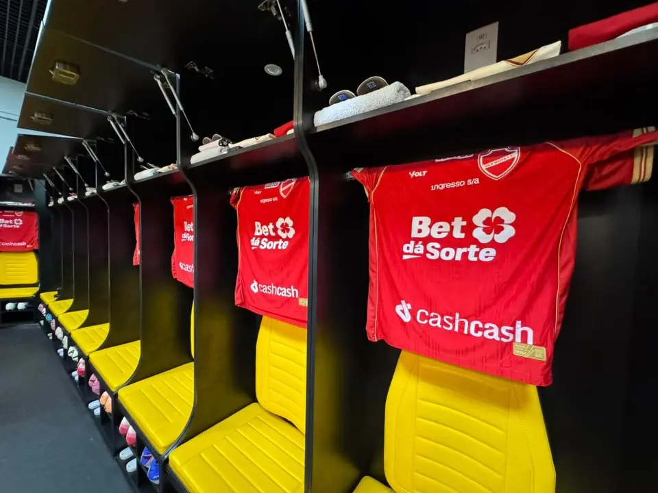 Vestiário do Vila Nova antes do jogo contra o Novorizontino (Foto: Instagram)