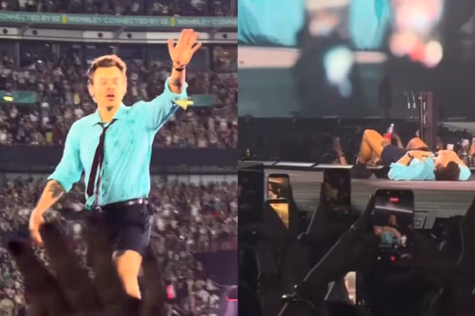 Harry Styles passa mal durante show