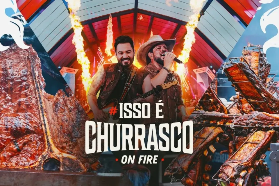 Churrasco On Fire open com show de Fernando & Sorocaba; vídeo Evento em Goiânia Dupla sertaneja fez show de três horas público teve carne