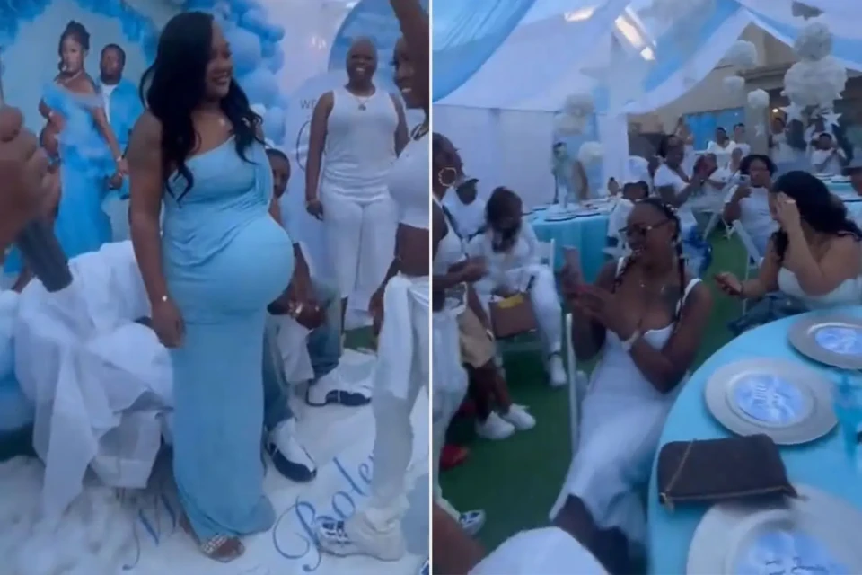 Vídeo de grávida revelando barriga falsa em chá de bebê; assista Mulher deu à luz e escondeu nascimento para manter o evento