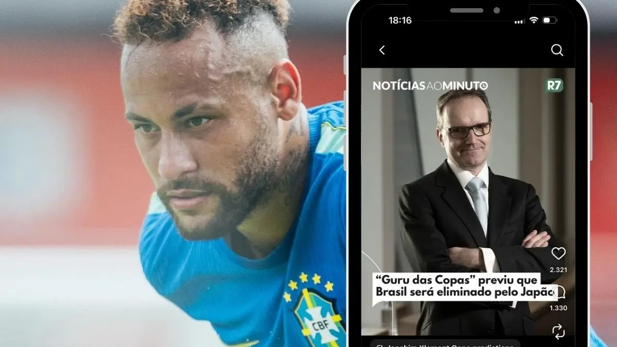 Neymar debocha de alemão que previu eliminação do Brasil (Foto: Mais Goiás)