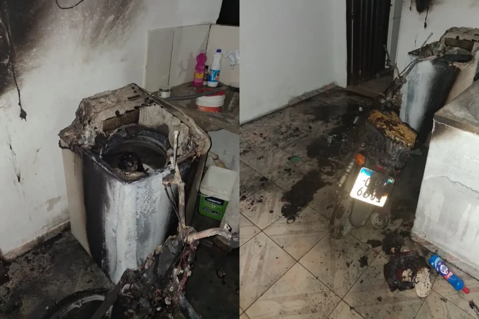 Imagem dos itens que foram consumidos pelo fogo