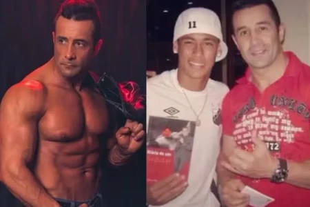 Marcos Oliver deu um livro autografado para o jogador Ator do 'Teste de Fidelidade' relembra encontro com Neymar: muito fã do programa