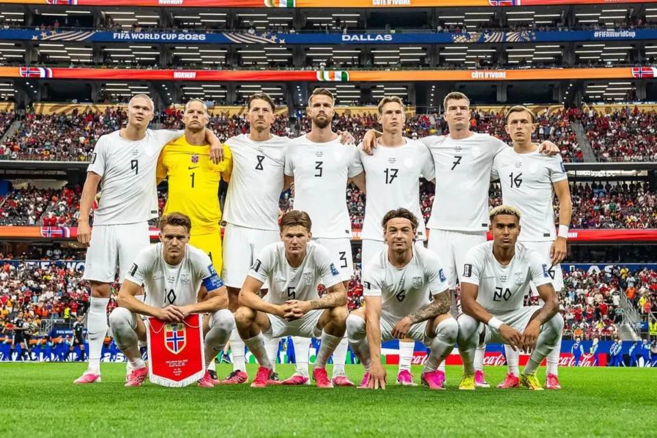 Seleção da Noruega em jogo da Copa do Mundo