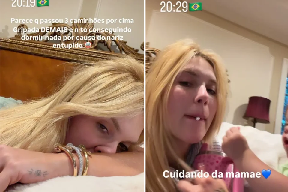 Virginia aparece gripada e torcedores reagem: 'não passa pro Vini' (Foto: Reprodução)