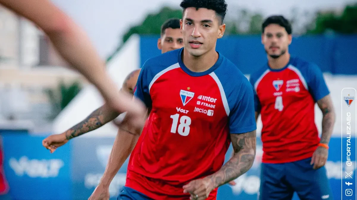 Jogadores do Fortaleza treinam para partida contra Ponte Preta (Foto: Divulgação)