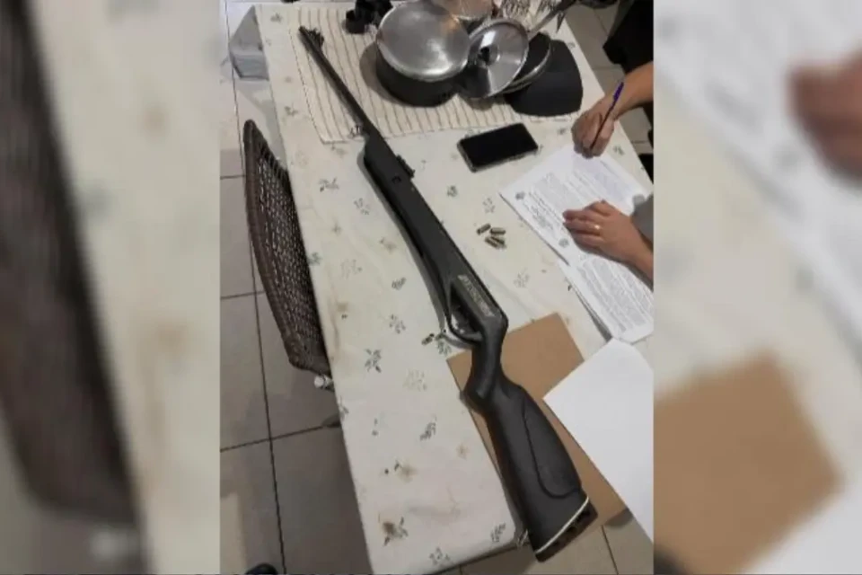 Arma de fogo apreendida - (Foto: reprodução/PC)