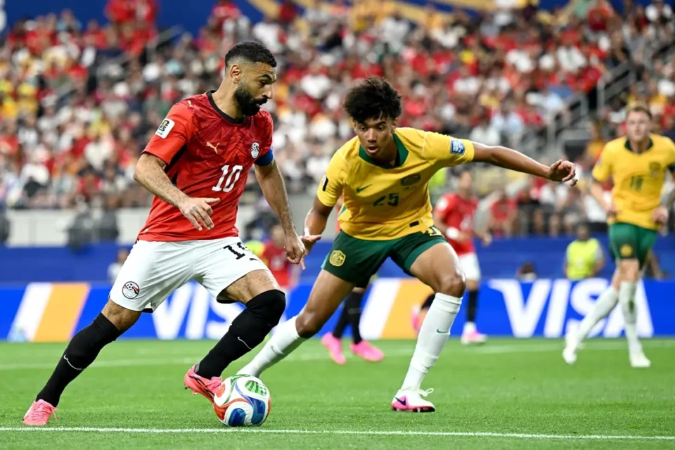 Partida entre Austrália e Egito na Copa do Mundo
