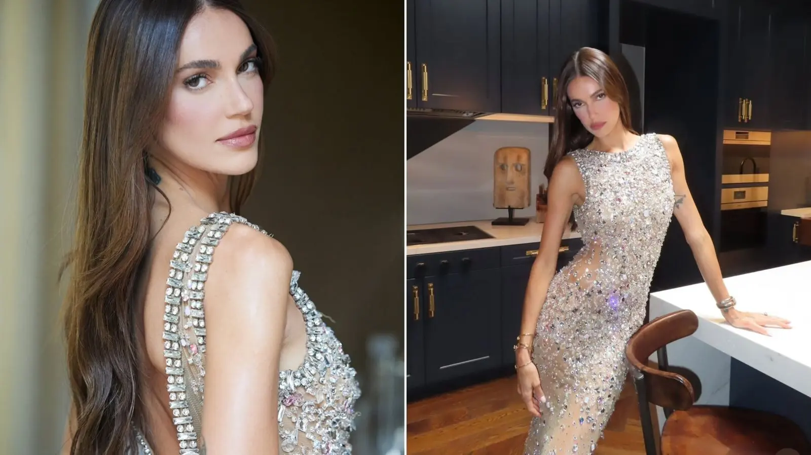 Modelo brasileira Marianne Fonseca se destaca em casamento de Taylor Swift e Travis Kelce