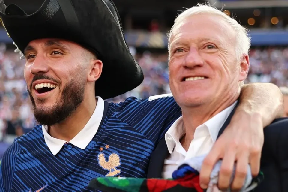 Cherki e Deschamps, da seleção da França: domínio europeu na Copa (Foto: Instagram)