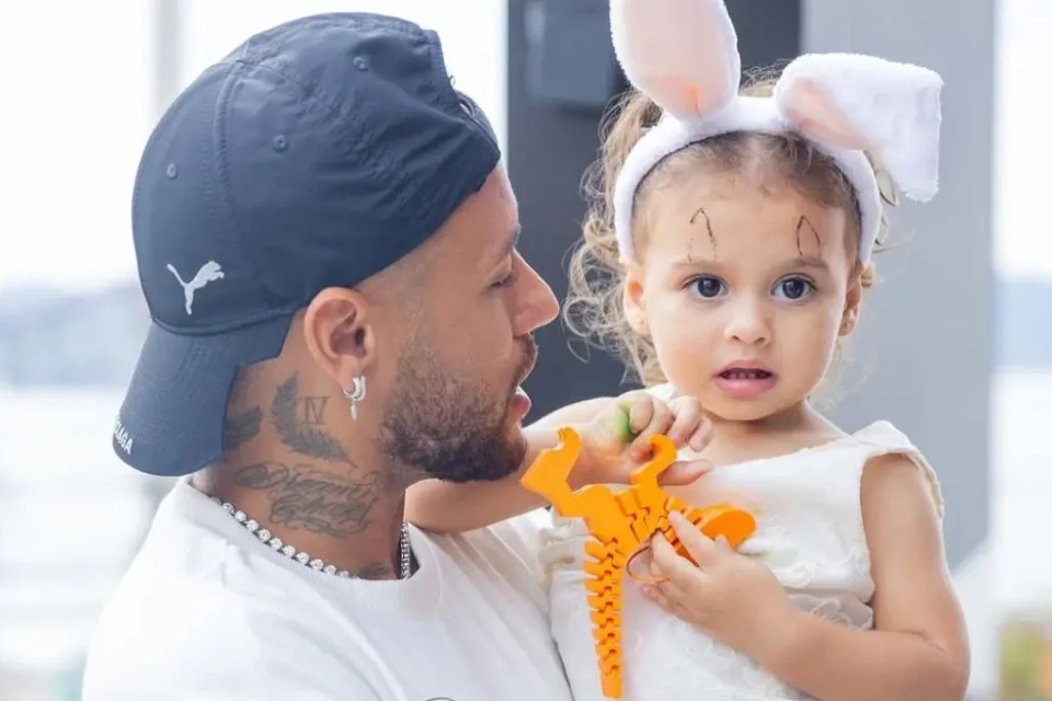 Neymar com a filha Helena, de dois anos (Foto: Instagram)