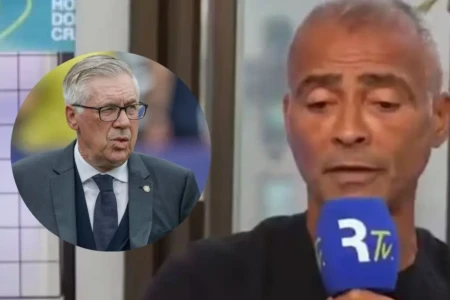 Romário diz que se comandasse a CBF teria demitido Ancelotti ainda no vestiário (Foto: Reprodução)