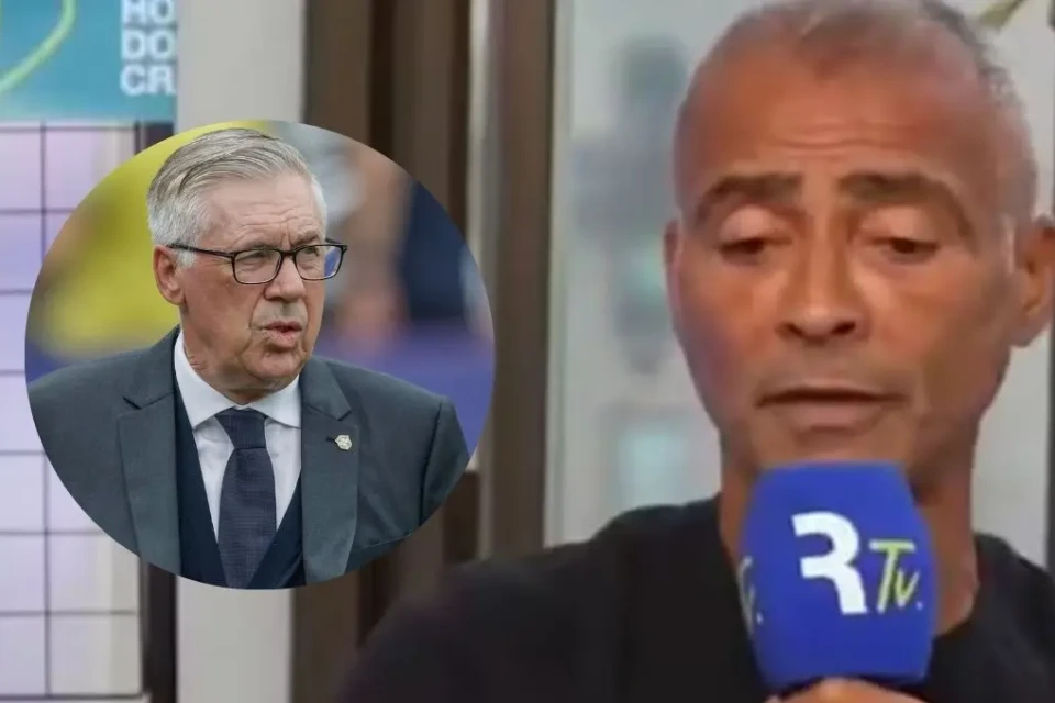 Romário diz que se comandasse a CBF teria demitido Ancelotti ainda no vestiário (Foto: Reprodução)