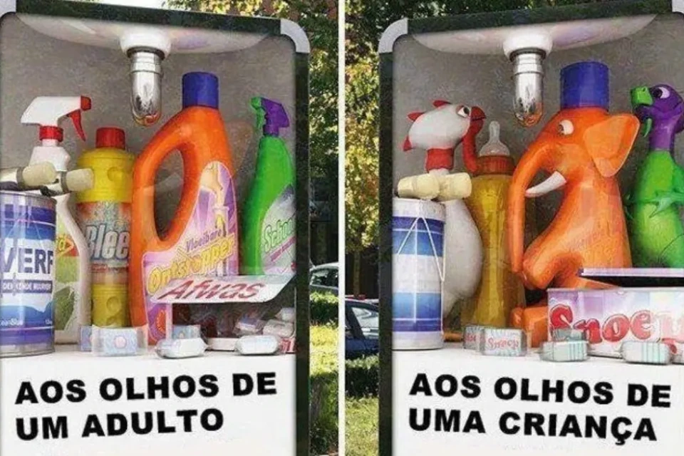 Mantenha produtos perigosos longe das crianças (Foto: reprodução)