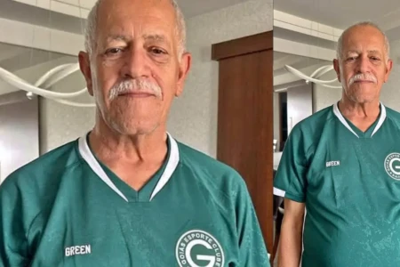 Raimundo Queiroz posta foto com camisa do Goiás e torcedores reagem: 'volta pra nós' (Foto: redes sociais)