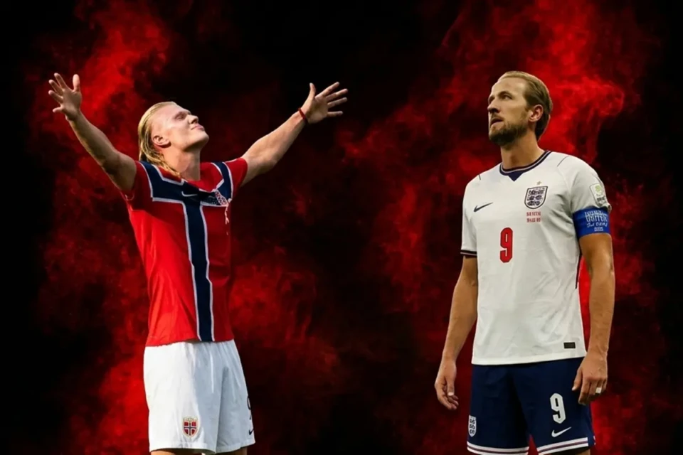 Haaland e Harry Kane são os artilheiros de Noruega e Inglaterra