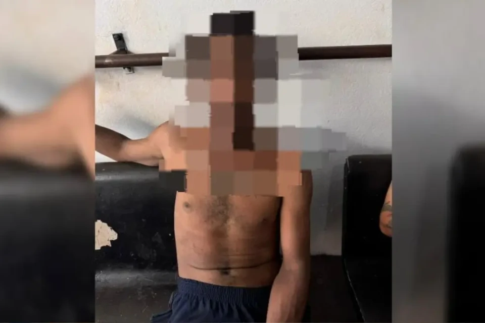 Suspeito sofreu escoriações por todo o corpo - (Foto: reprodução/PM)