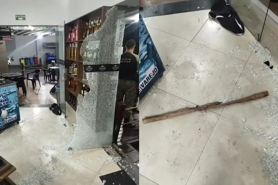 Imagem dos estragos