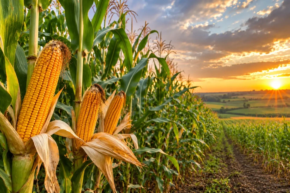 Lavoura de milho no Cerrado goiano. Muito antes da expansão da soja, pesquisas indicam que o cereal já era a base da alimentação e da organização de grandes aldeias indígenas na região há cerca de mil anos. Crédito: Glauber Mattos/Arquivo