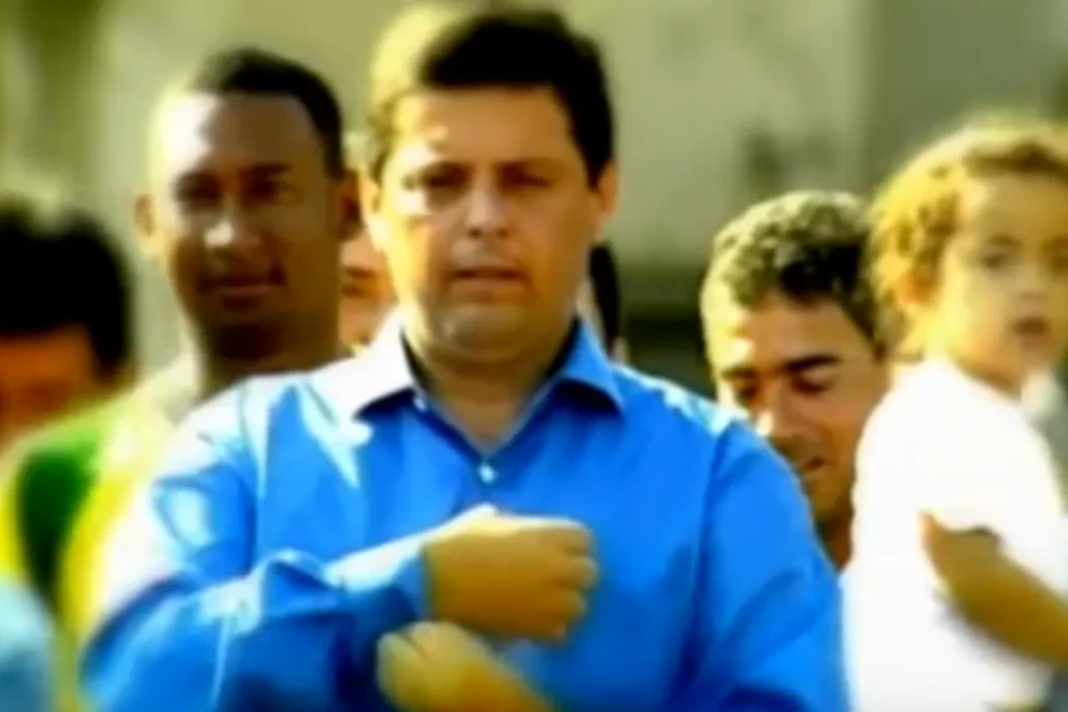 Marconi Perillo na primeira eleição dele para governador, em 1998 (Foto: Reprodução/propaganda eleitoral) 
