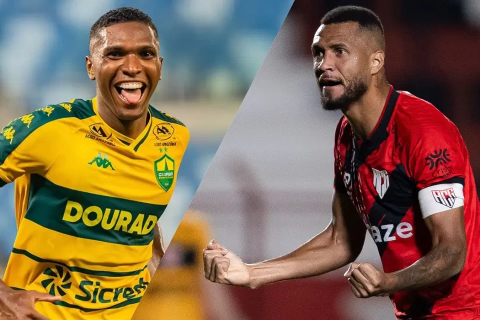 Os artilheiros Vinícius Peixoto, do Cuiabá, e Gustavo Coutinho, do Atlético
