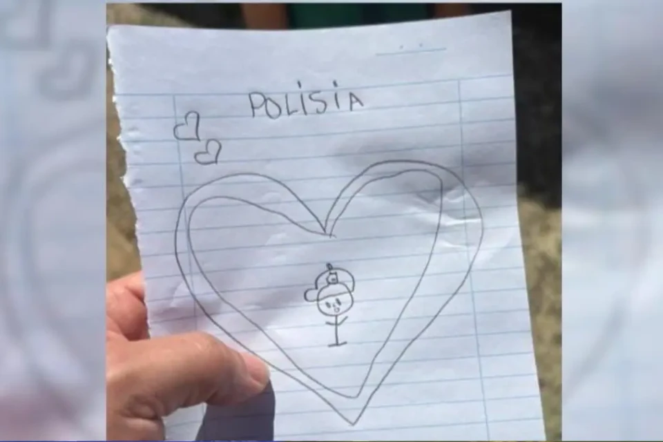 Desenho entregue ao delegado - (Foto: reprodução/arquivo pessoal)