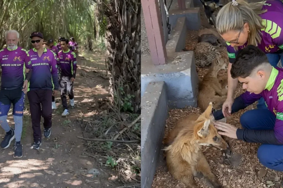 Deficientes visuais passeiam no Parque Estadual da Mata Atlântica