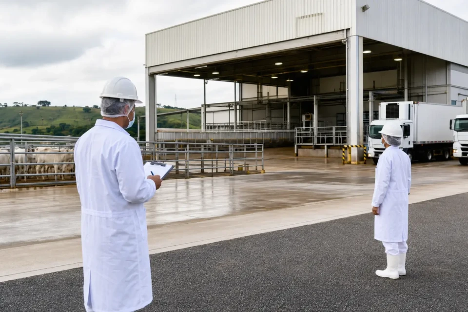 Fiscalização sanitária avalia procedimentos adotados por frigoríficos habilitados para exportação de carne bovina (Imagem ilustrativa gerada por IA)