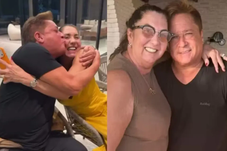 Margareth Serrão brinda com Leonardo no aniversário do cantor em Goiânia Vídeo mostra mãe de Virginia e pai de Zé Felipe celebrando