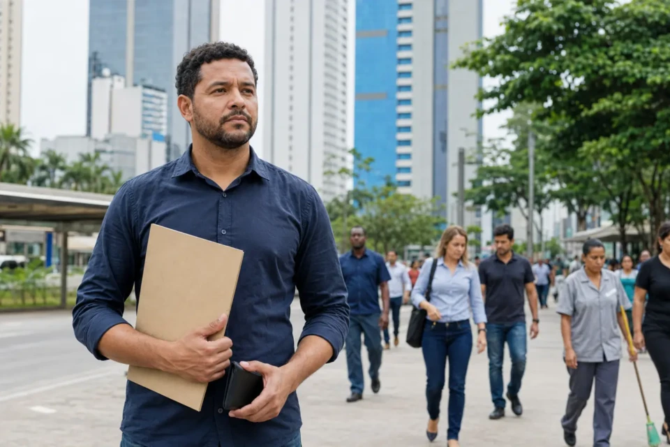 Trabalhadores circulam em área comercial; Goiás criou 3.780 empregos formais em junho, mas o salário médio de admissão ficou 10,8% abaixo da média nacional (Foto: Pexels)