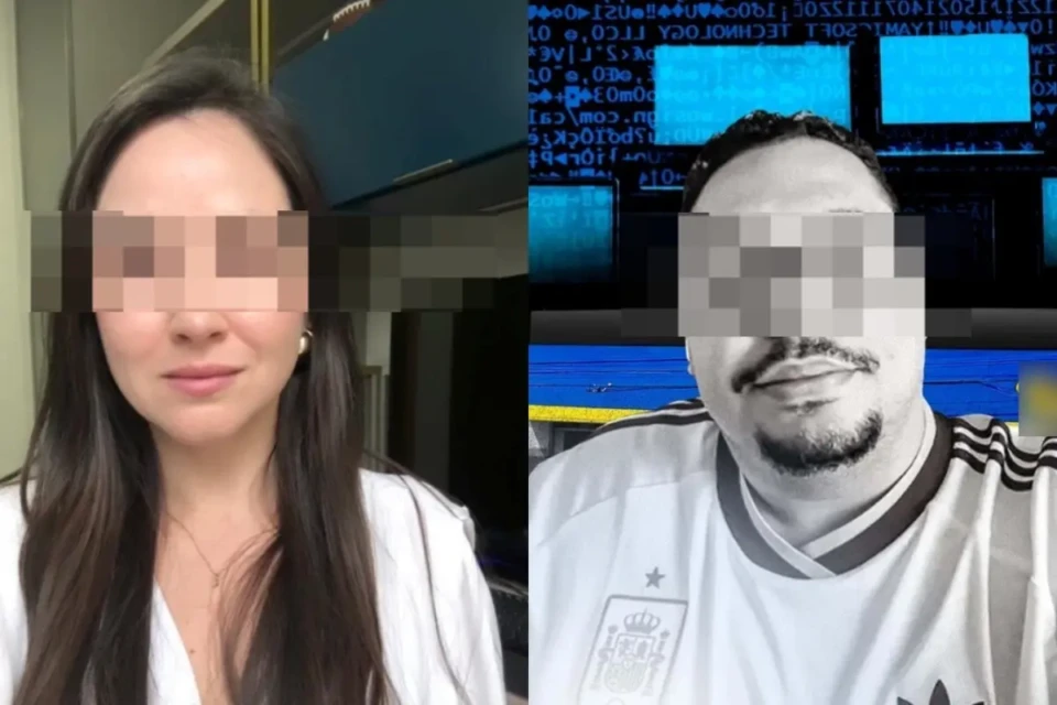 Montagem mostra casal investigado por fraudes financeiras. Mulher foi presa enquanto empresário fugiu para Dubai