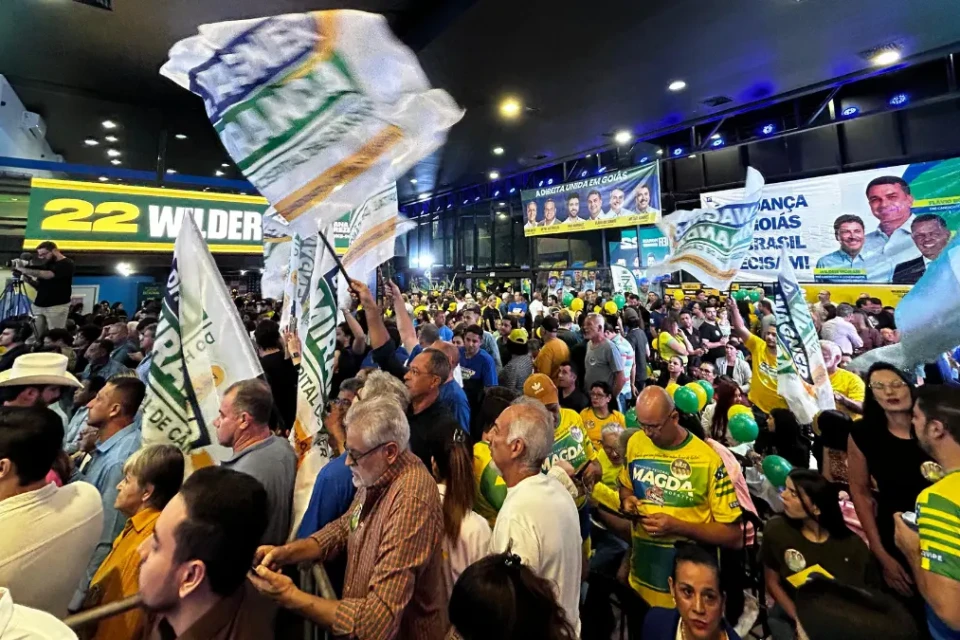 Apoiadores na convenção do PL em Goiás
