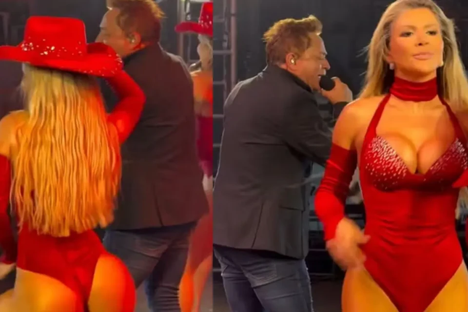 Profissionais apareceram com um body cavado e a bunda à mostra Bailarinas de Leonardo causam polêmica com figurino sexy em show; vídeo