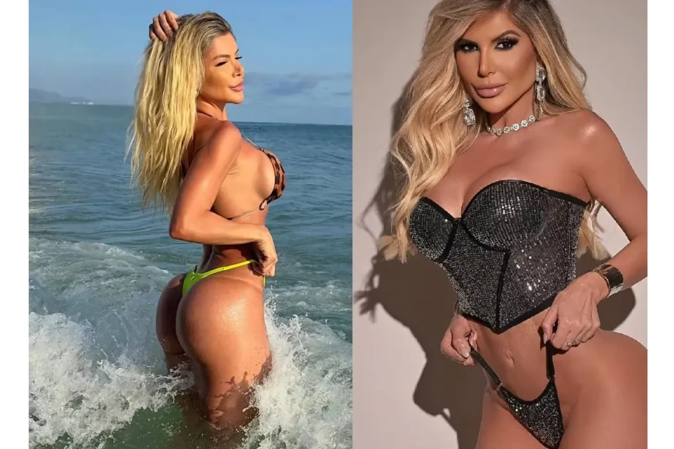 Quem é a bailarina de Leonardo que causou polêmica com figurino sexy em show? Veja fotos Lane Cavalcante bumbum totalmente à mostra