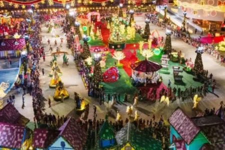 Decoração natalina do Natal do Bem em Goiânia